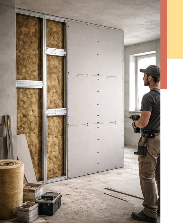 Усиленная перегородка под навеску в Партизанске от 13738 руб. — монтаж под ключ | ОТДЕЛОЧНИК-Прт