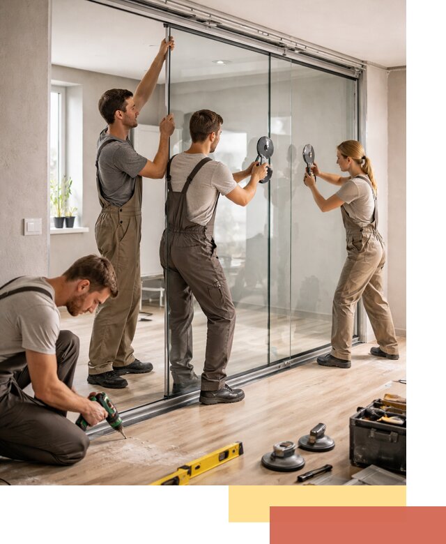 Изготовление стеклянных перегородок на заказ в Партизанске