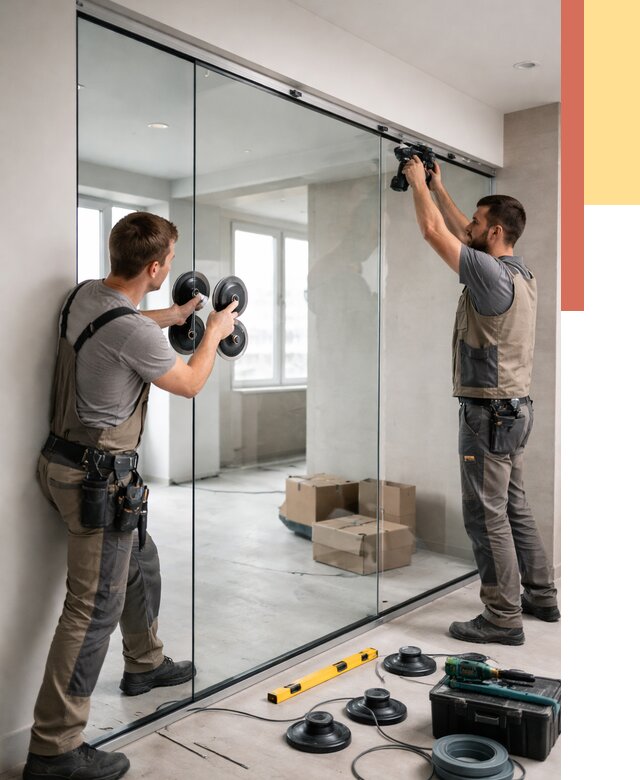 Монтаж стеклянных перегородок в Партизанске от 6976 руб. | ОТДЕЛОЧНИК-Прт