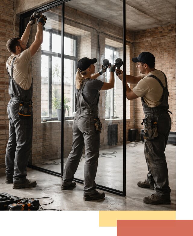 Стеклянные перегородки лофт — изготовление и монтаж в Партизанске