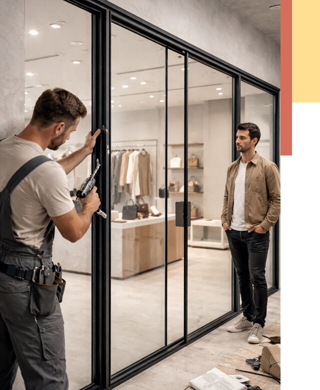 Стеклянные перегородки для магазинов в Партизанске от 8801 руб. под ключ | ОТДЕЛОЧНИК-Прт