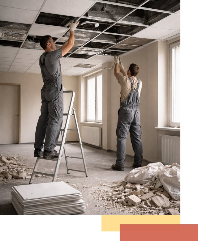 Демонтаж потолков Армстронг профессионально в Партизанске