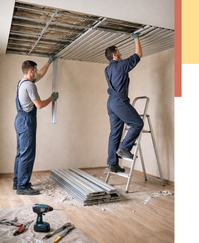 Демонтаж реечного потолка в Партизанске от 4830 руб. быстро и недорого | ОТДЕЛОЧНИК-Прт