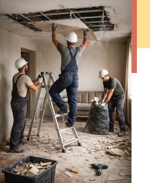 Демонтаж гипсокартонного потолка в Партизанске от 451 руб. за м2 — ОТДЕЛОЧНИК-Прт