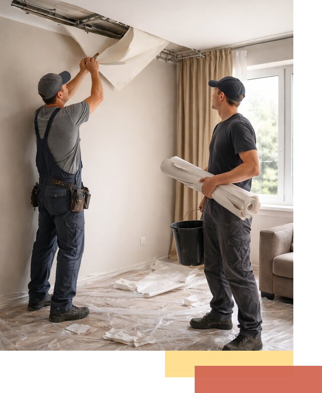 Демонтаж натяжного потолка в Партизанске быстро и аккуратно