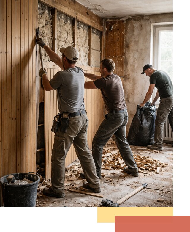 Демонтаж вагонки и вывоз материалов в Партизанске