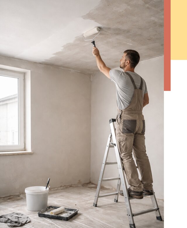 Грунтовка потолка в Партизанске от 2683 руб. — быстро и недорого | ОТДЕЛОЧНИК-Прт