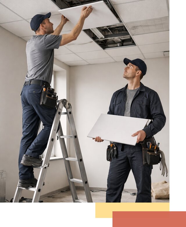 Обслуживание подвесного потолка в Партизанске — ремонт и чистка