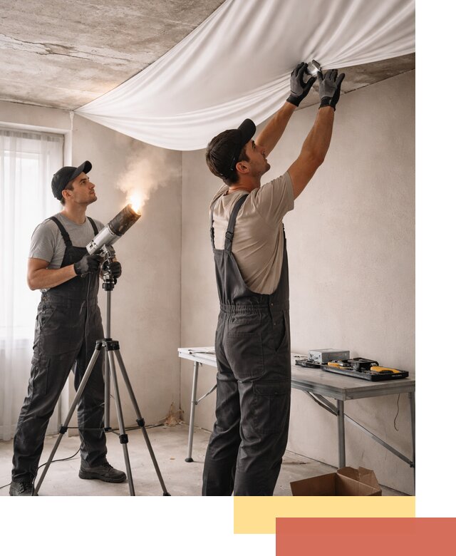 Установка натяжного потолка под ключ в Партизанске