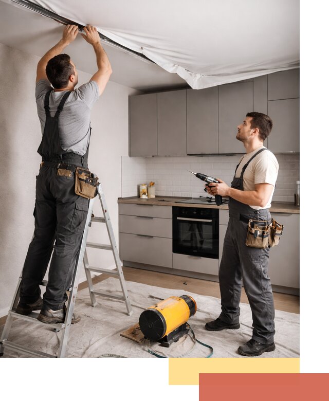 Монтаж натяжного потолка на кухне в Партизанске