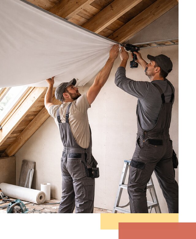 Монтаж натяжного потолка в мансарде в Партизанске