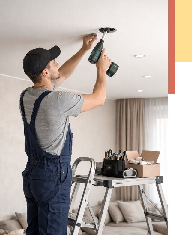 Установка и монтаж точечных светильников в натяжной потолок в Партизанске от 1932 руб. | ОТДЕЛОЧНИК-Прт