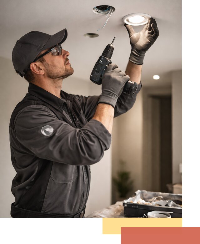 Установка точечных светильников в натяжной потолок в Партизанске