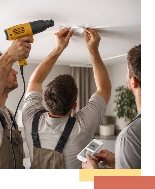 Ремонт прокола полотна натяжного потолка в Партизанске