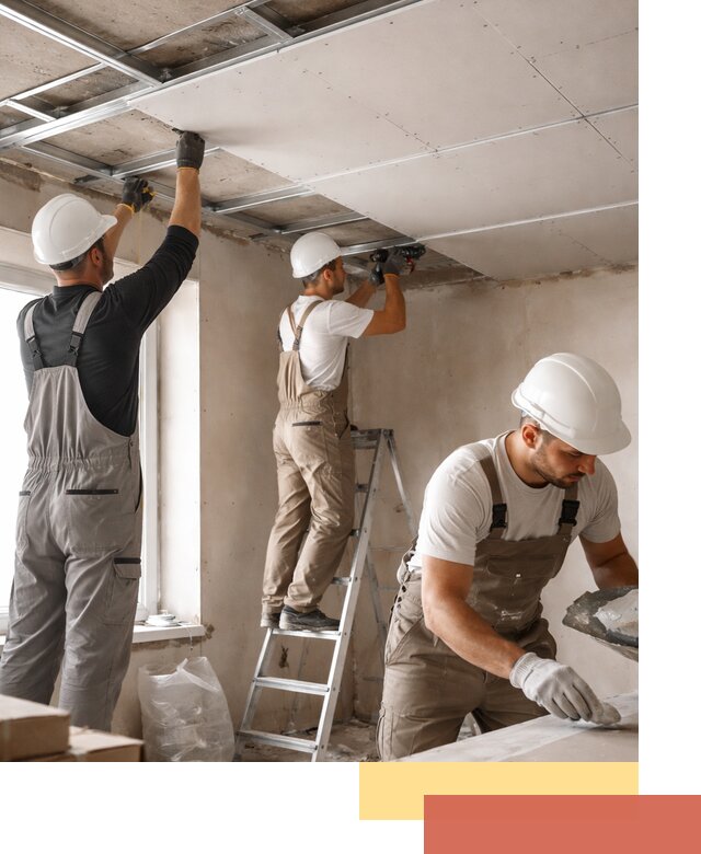 Одноуровневый потолок из гипсокартона в Партизанске — монтаж и отделка