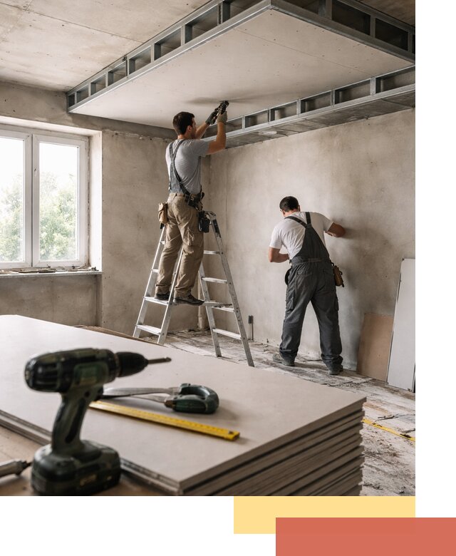 Двухуровневый потолок из гипсокартона в Партизанске