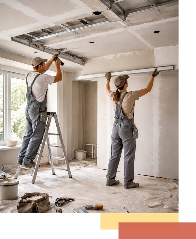 Монтаж многоуровневого потолка из гипсокартона в Партизанске