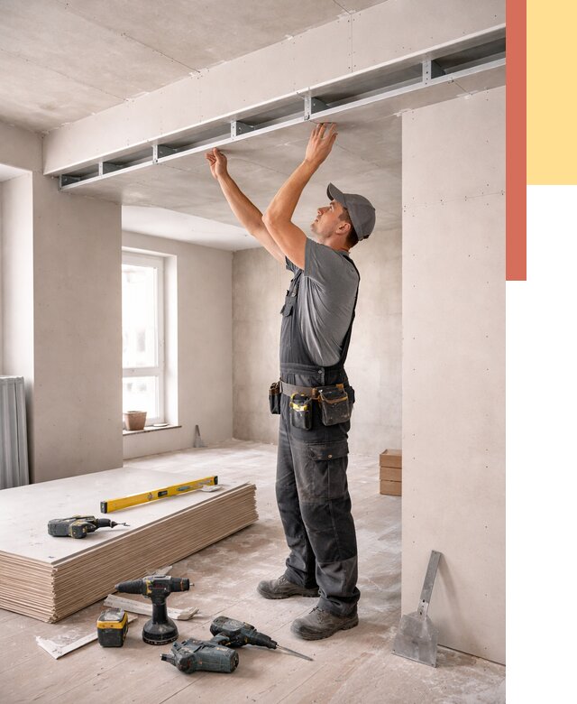 Потолок из гипсокартона с нишей в Партизанске от 1342 руб. под ключ | ОТДЕЛОЧНИК-Прт