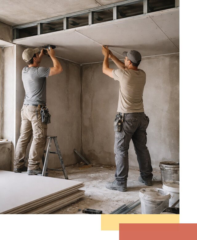 Короб из гипсокартона на потолке под ключ в Партизанске