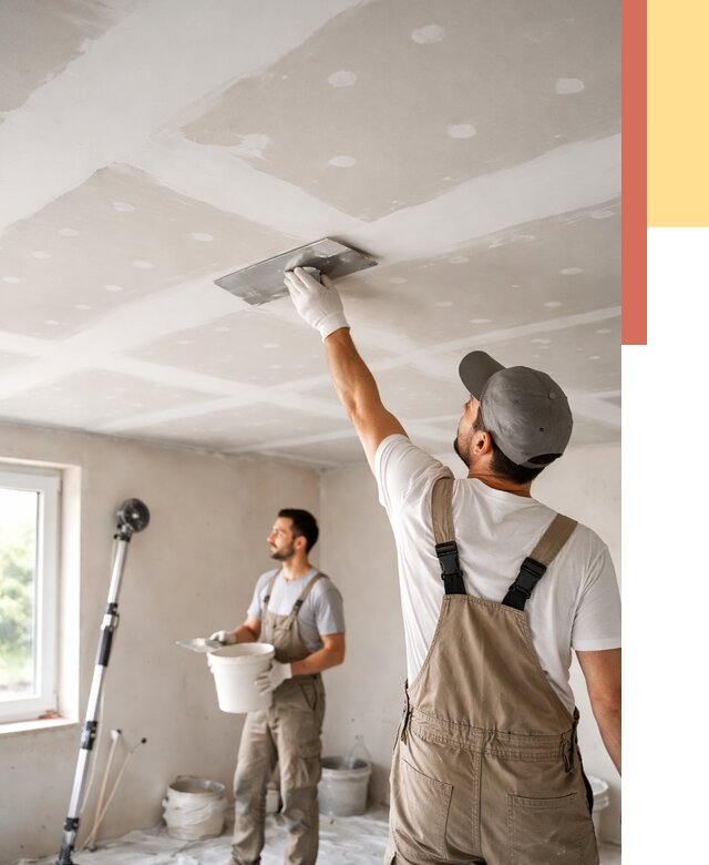 Шпаклевка потолка из гипсокартона в Партизанске от 3435 руб./м2 — услуги под ключ | ОТДЕЛОЧНИК-Прт