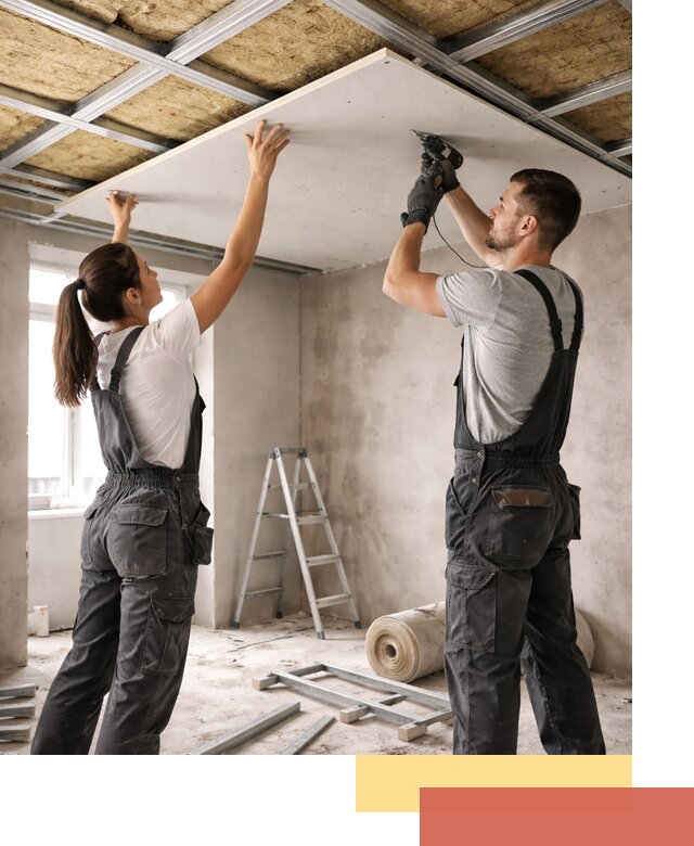 Звукоизоляция потолка из ГКЛ в Партизанске профессионально и надежно