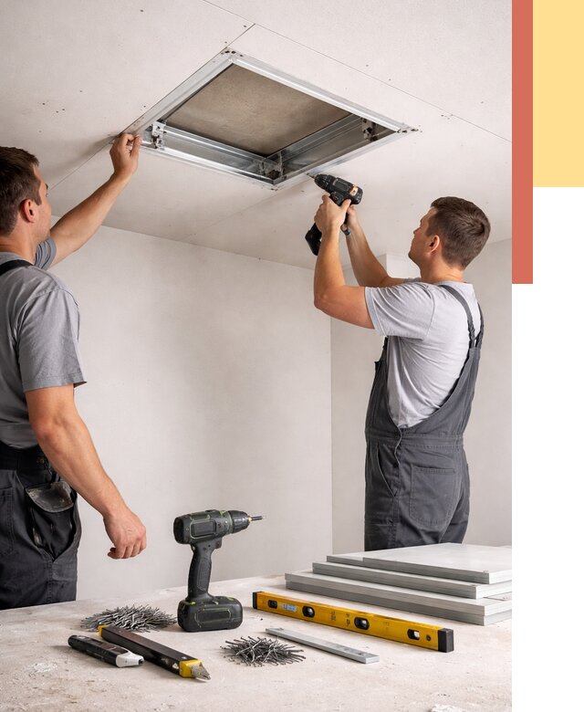 Установка люка в потолок ГКЛ в Партизанске от 2683 руб. под ключ | ОТДЕЛОЧНИК-Прт