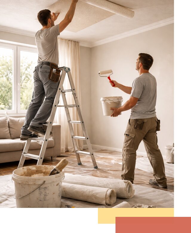 Поклейка обоев на потолок в Партизанске — качественно и быстро