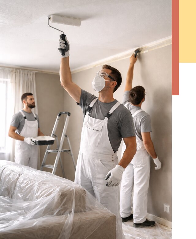 Покраска потолка водоэмельсионной краской в Партизанске от 2361 руб/м² — услуги под ключ | ОТДЕЛОЧНИК-Прт