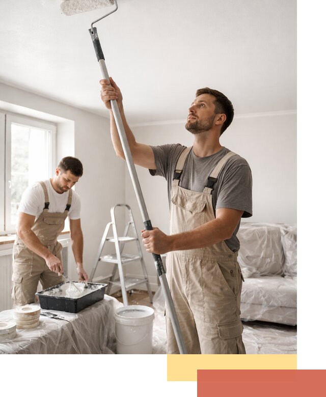 Покраска потолка водоэмульсионной краской в Партизанске