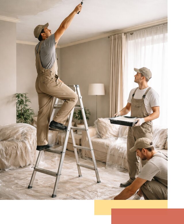 Покраска потолков акриловой краской в Партизанске качественно и быстро