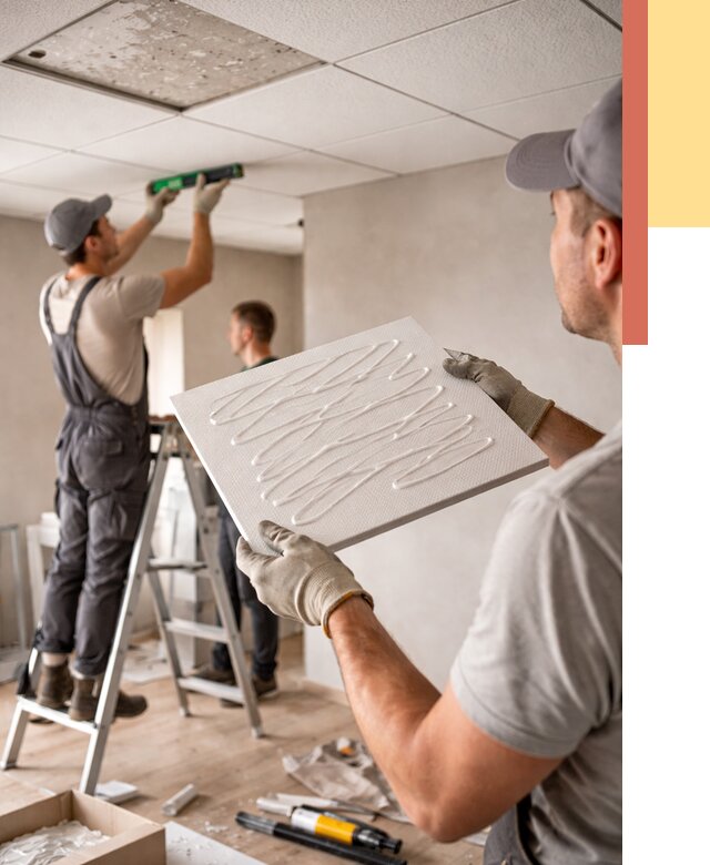 Монтаж потолочной плитки в Партизанске от 4830 руб. — быстро и недорого | ОТДЕЛОЧНИК-Прт