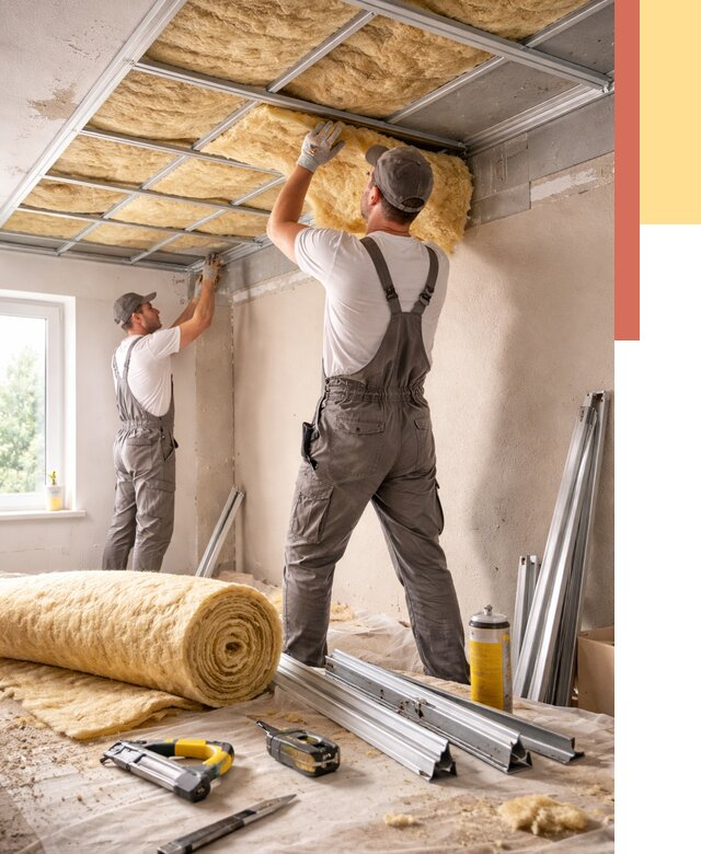 Утепление потолка в Партизанске от 7728 руб/м2 — недорого, быстро, под ключ | ОТДЕЛОЧНИК-Прт