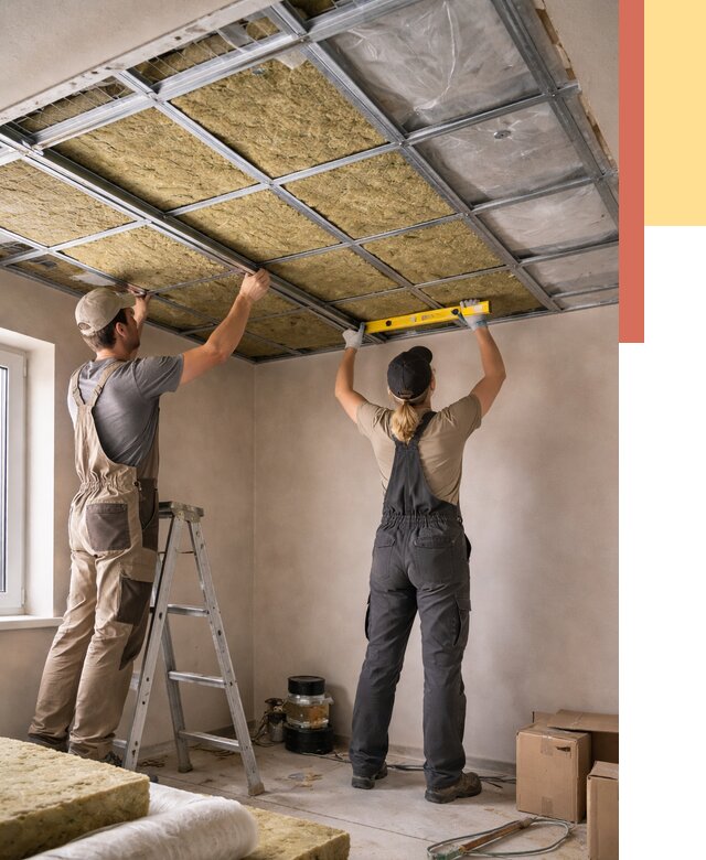 Шумоизоляция потолка в Партизанске от 1342 руб. под ключ — услуги ОТДЕЛОЧНИК-Прт