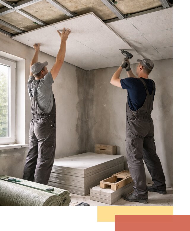 Шумоизоляция потолка панелями ЗИПС в Партизанске